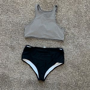 Two piece high-waisted bikini set